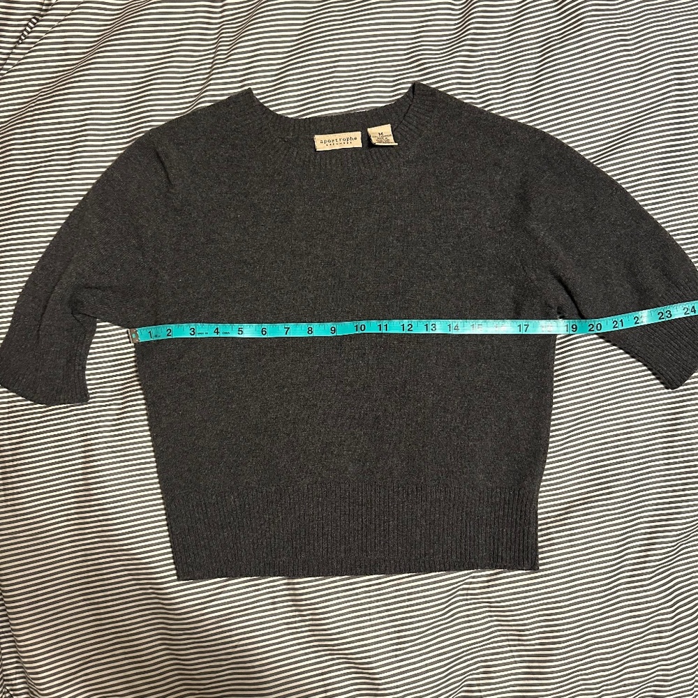 Charcoal cashmere sweater - Picture 3 of 5